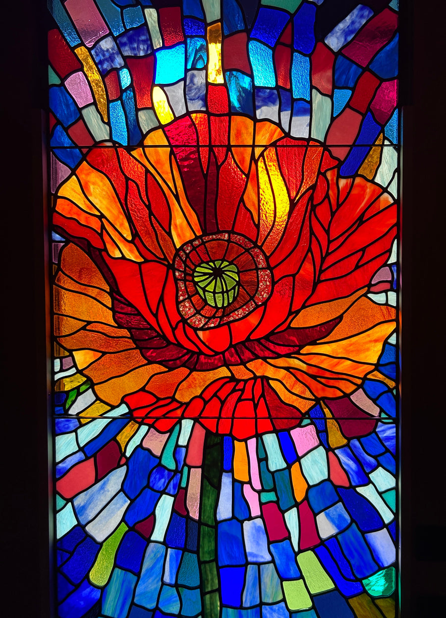 Residential Poppy Flower Door