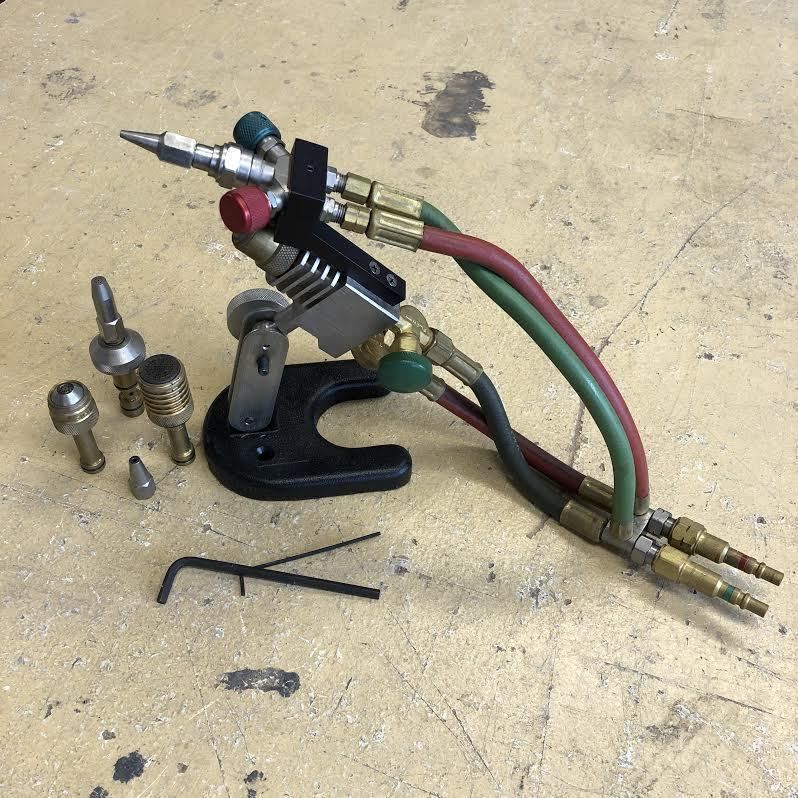 8M Surface Mix Bench Torch with Rider Torch and Tips (Used)