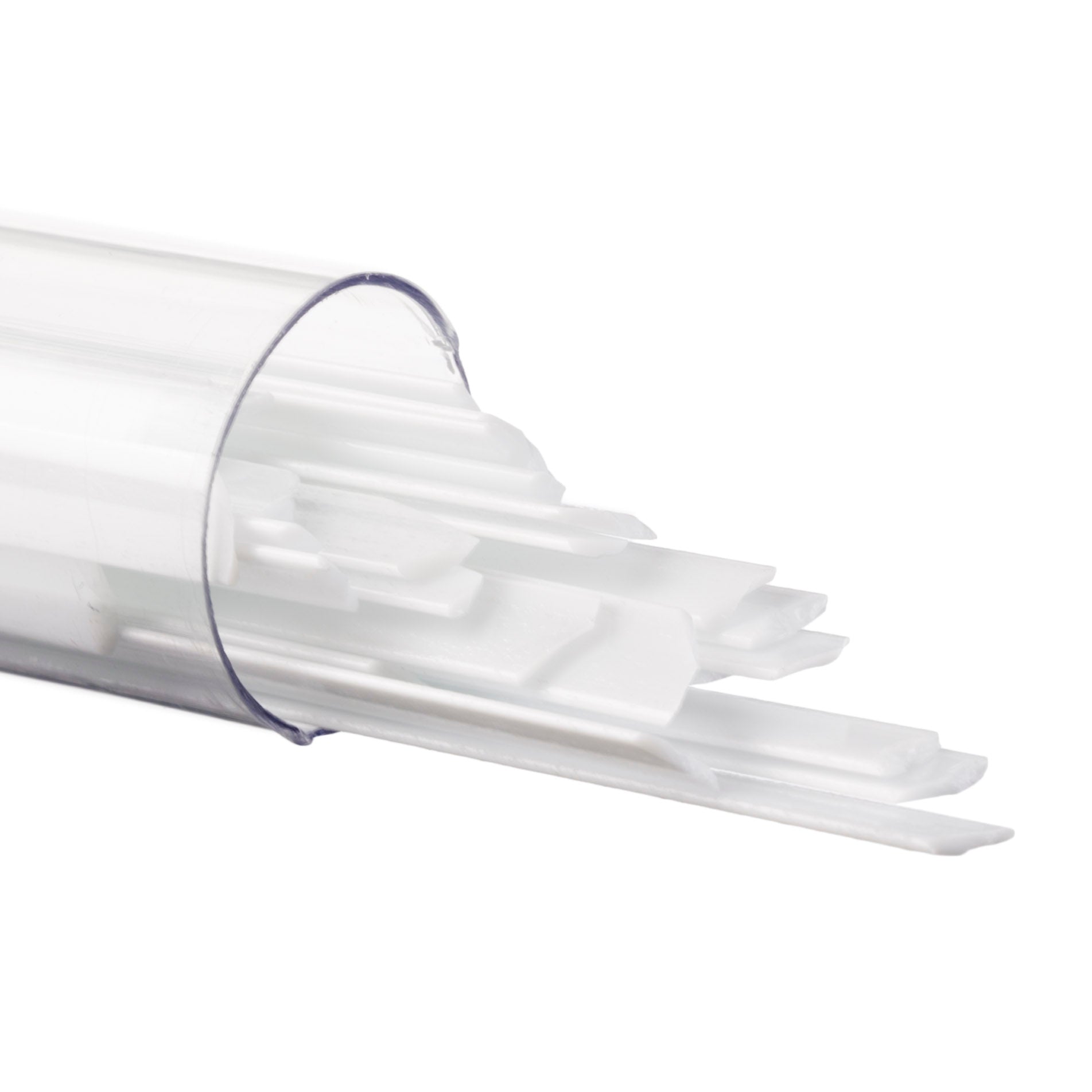 0113-0401 White Opalescent Ribbons Tube