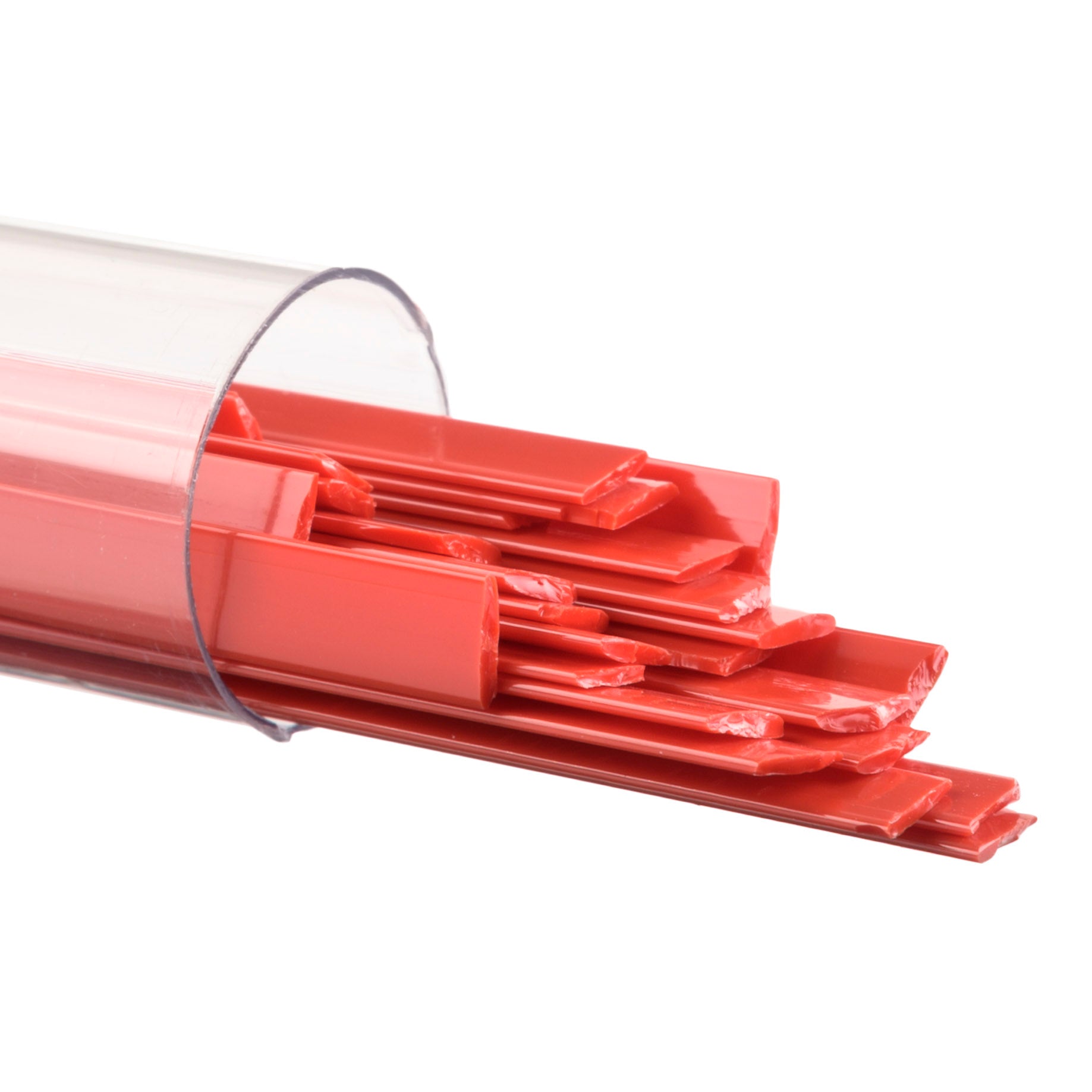 0124-0401 Red Opalescent Ribbons Tube