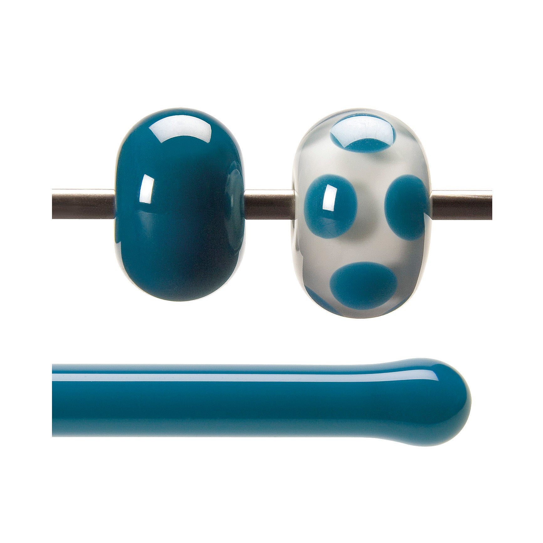 0146-0576 Steel Blue Opal Rod 1 Piece