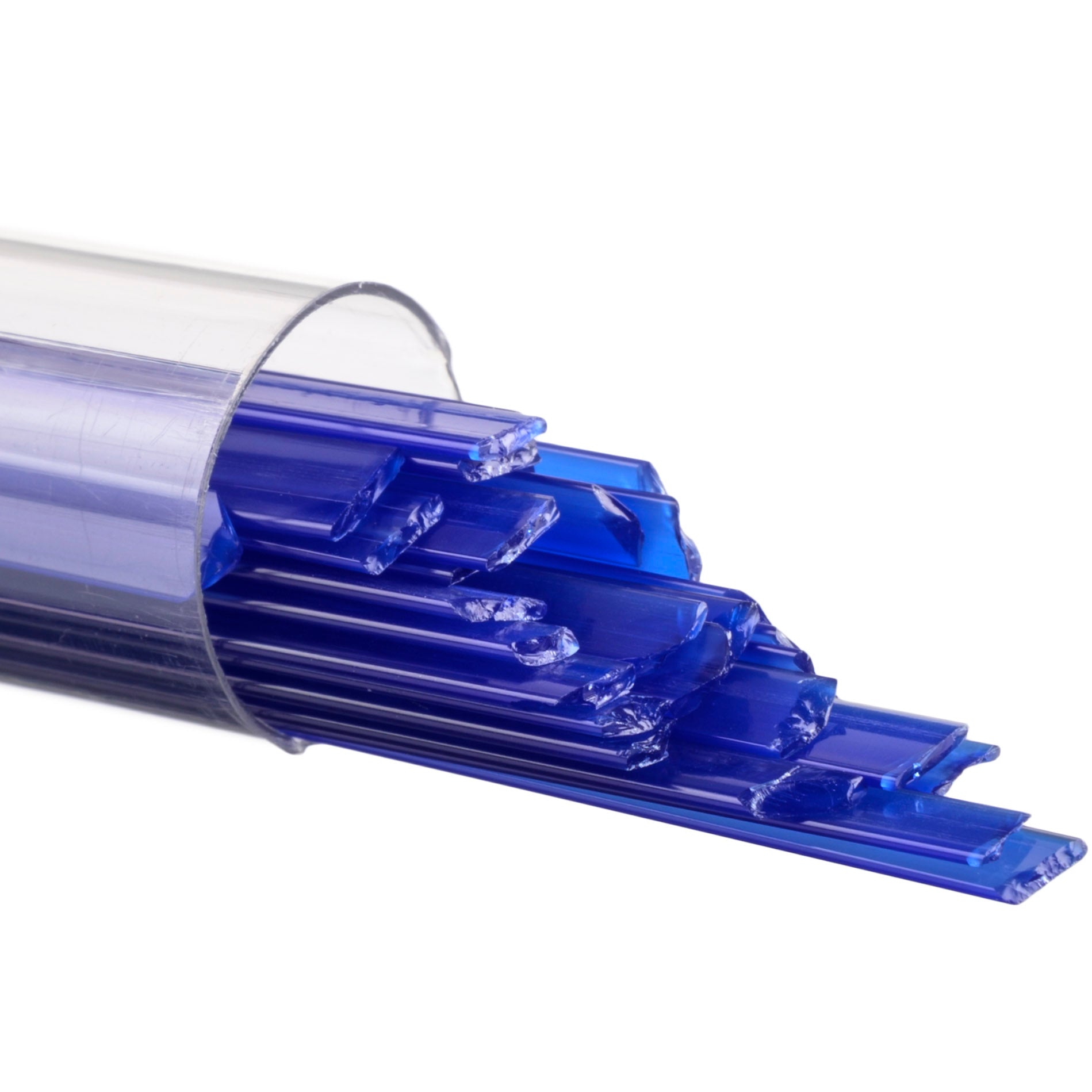 0147-0401 Deep Cobalt Blue Opalescent Ribbons Tube