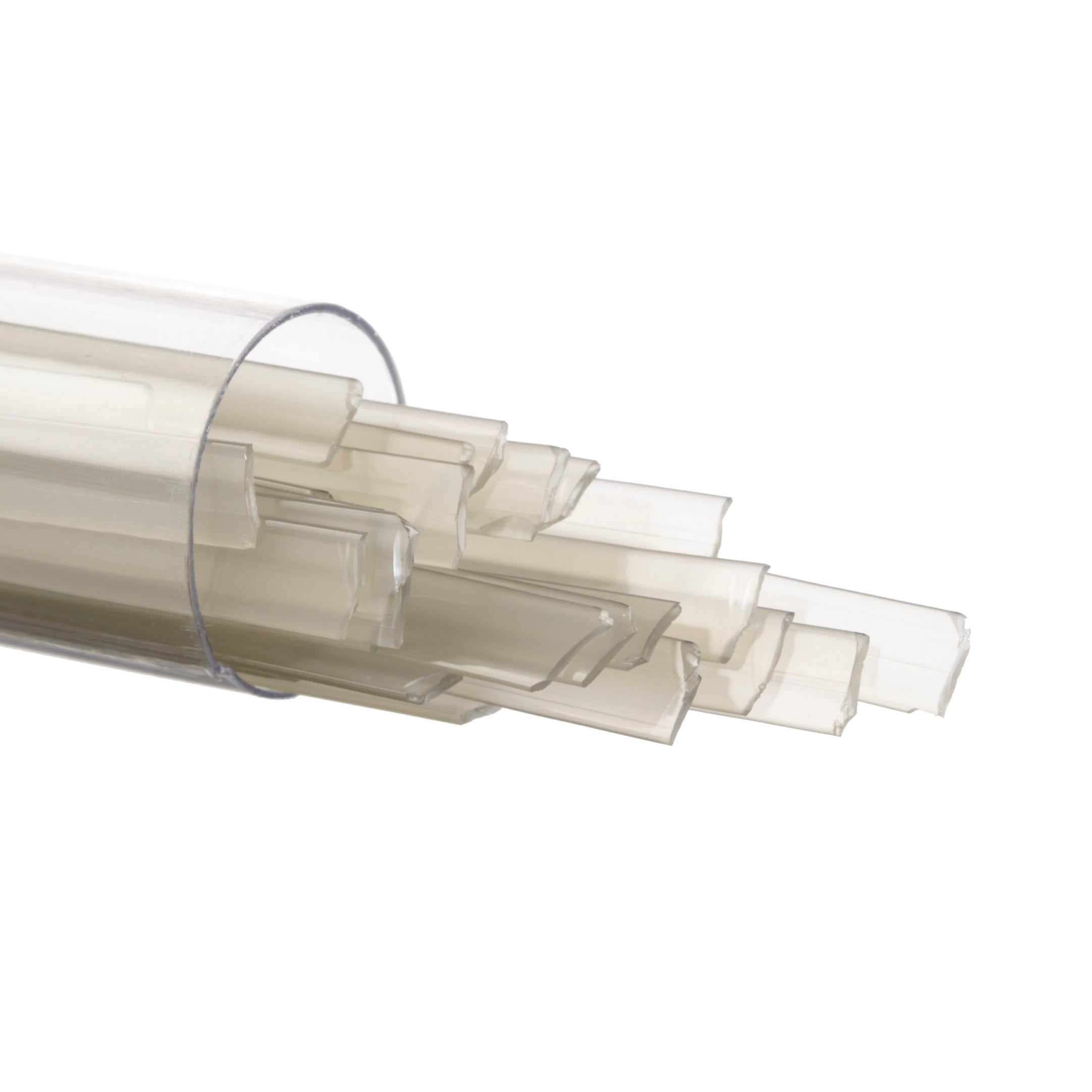 0206-0401 Elephant Gray Opalescent Ribbons Tube