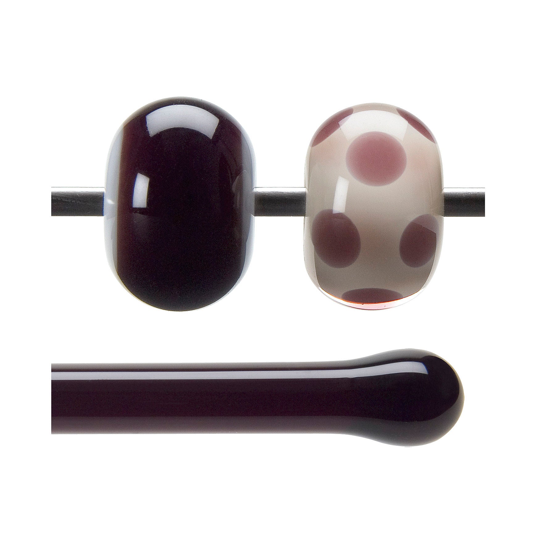1105-0576 Deep Plum Transparent Rod 1 Piece