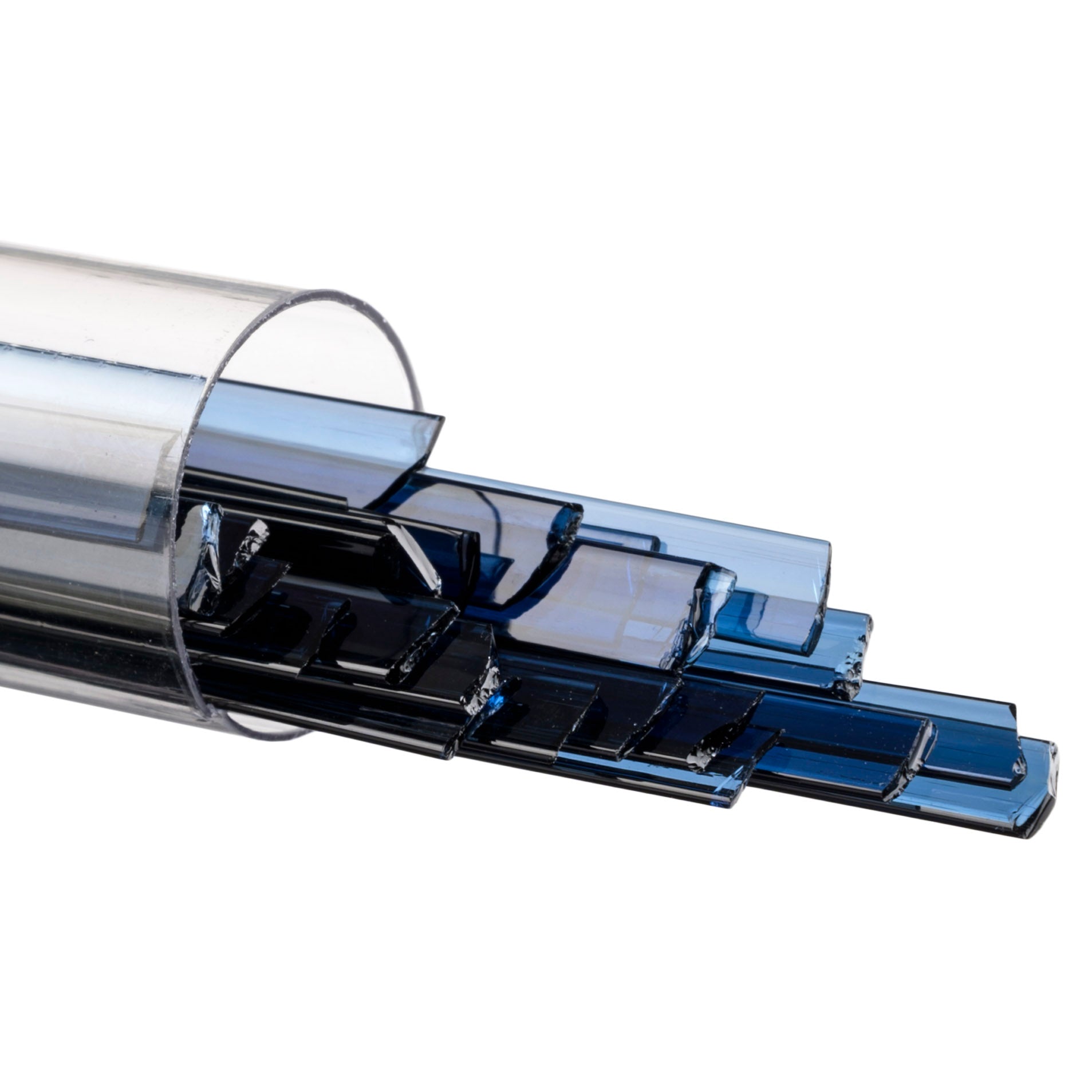 1118-0401 Midnight Blue Transparent Ribbons Tube