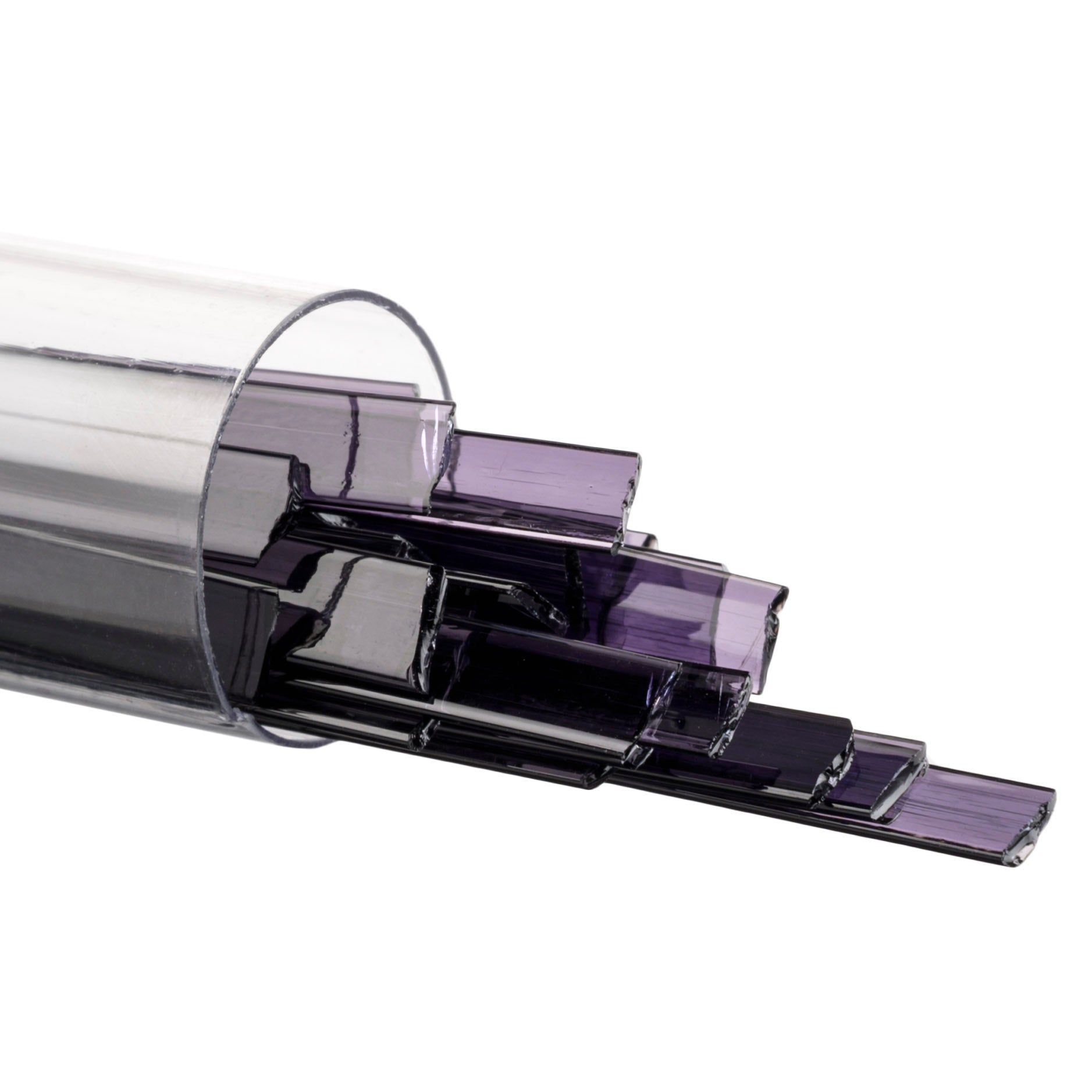 1128-0401 Deep Royal Purple Transparent Ribbons Tube