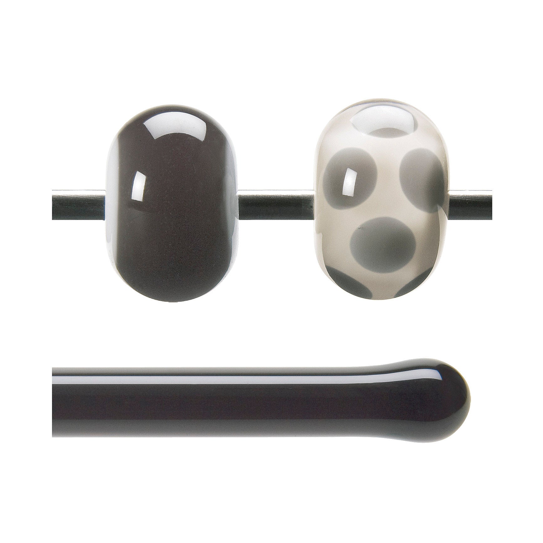 1129-0576 Charcoal Transparent Rod 1 Piece