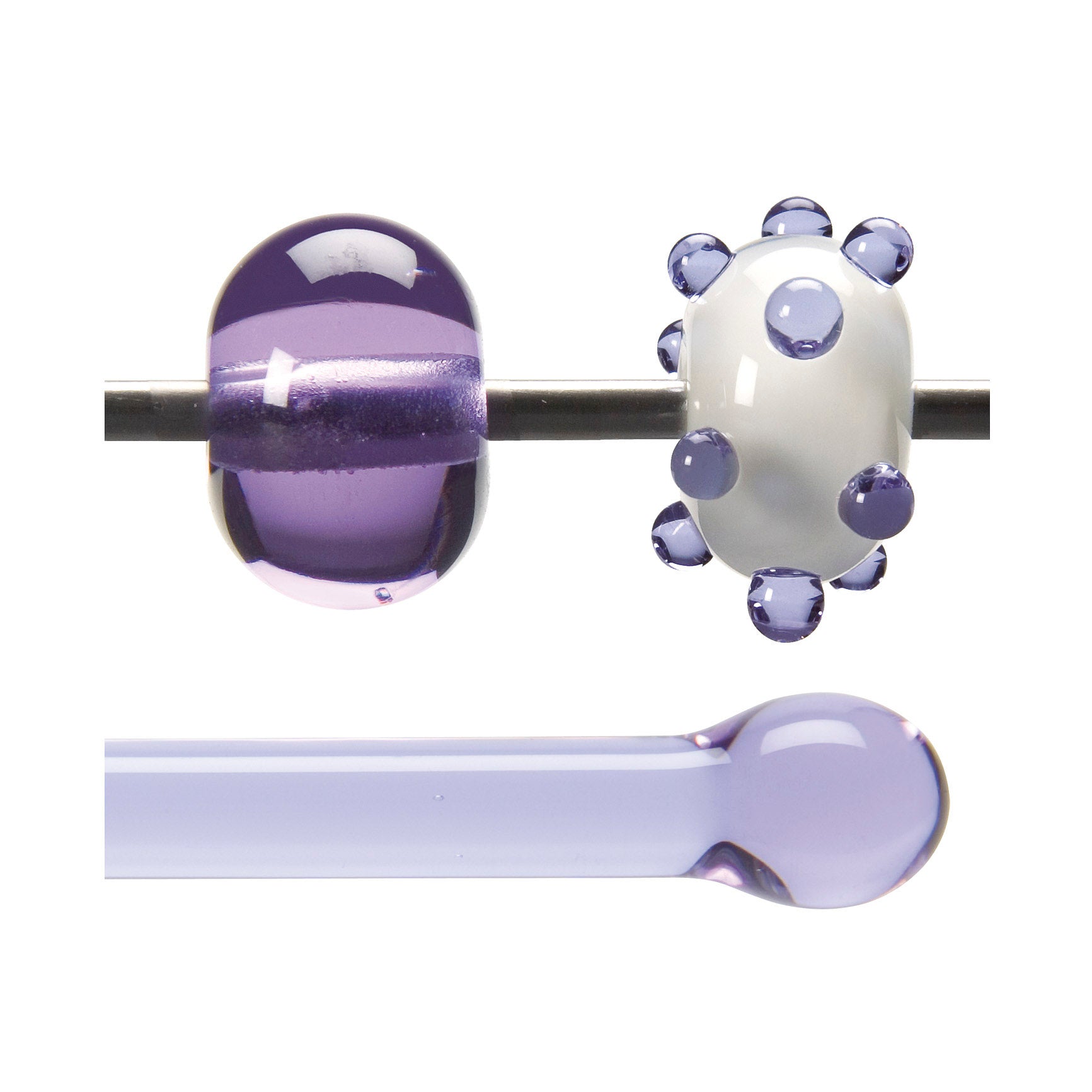 1334-0576 Gold Purple Transparent Rod 1 Piece