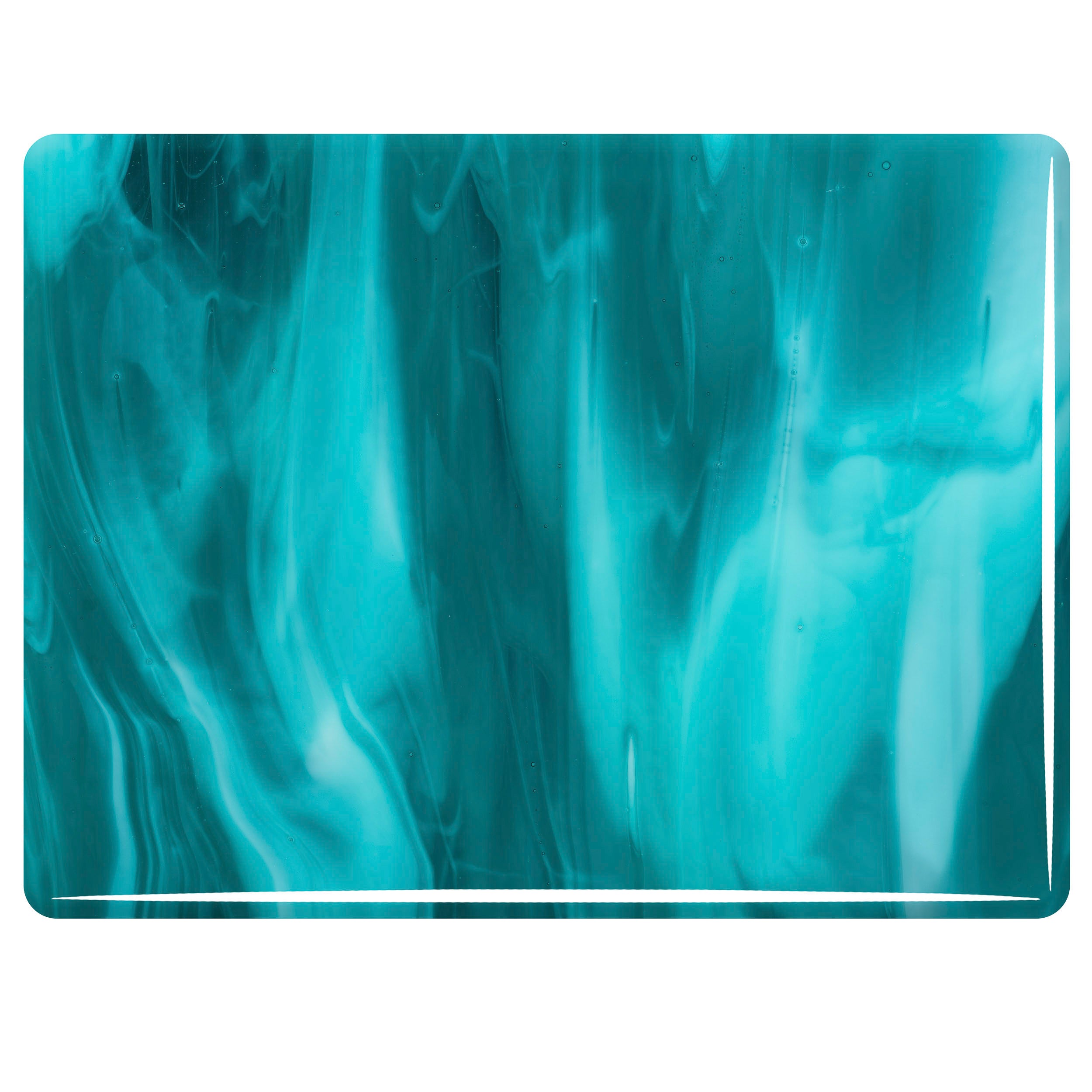 2176-30 Peacock Blue Transparent, White Opalescent Sheet