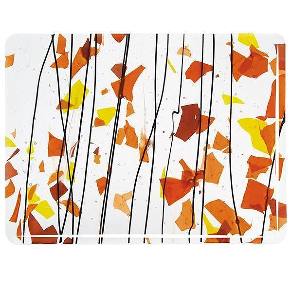4111-00 Autumn: Orange, Yellow and Red on Clear Base Collage Sheet