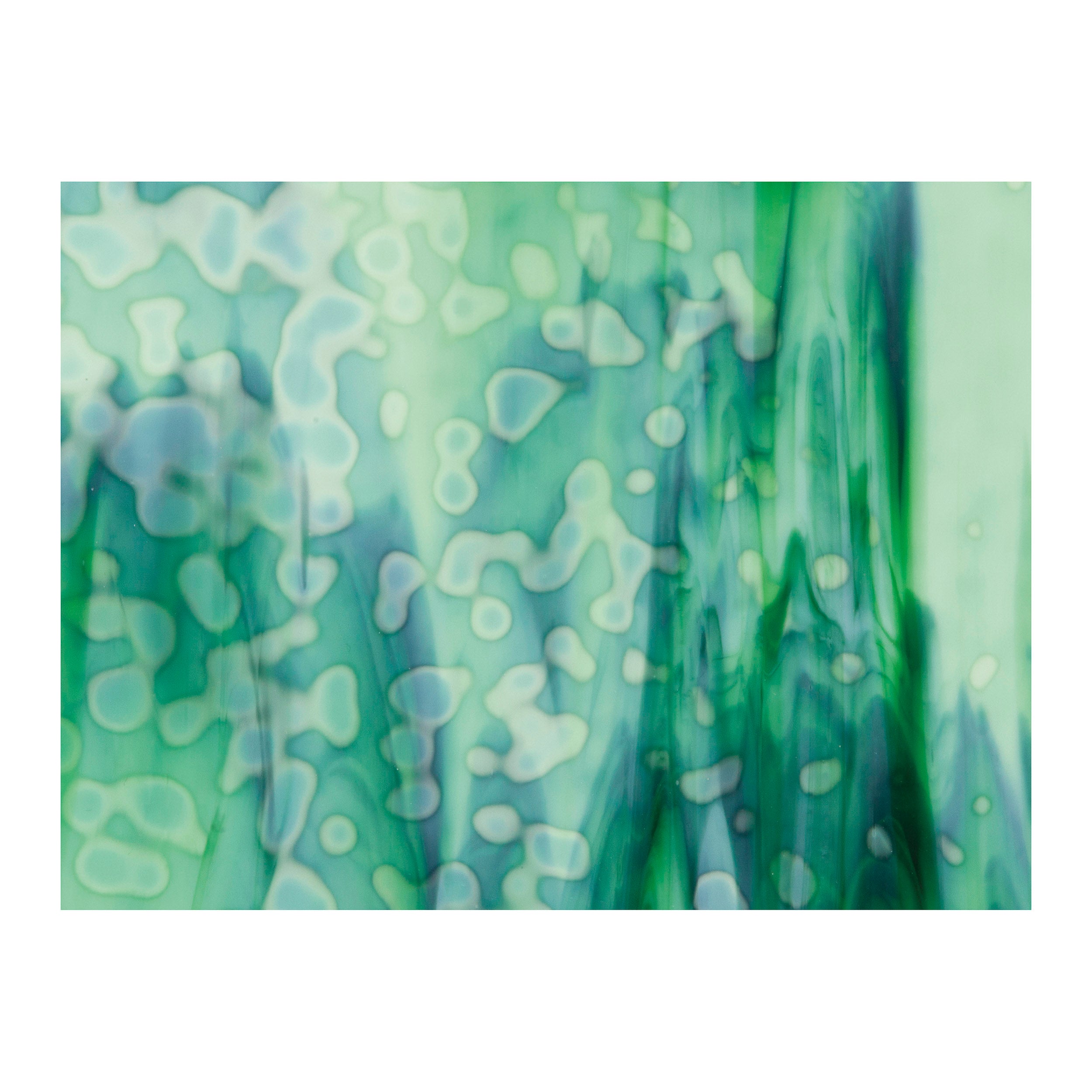 6212-00 Medium Celery, Emerald Green Opalescent Mottle Nonfusible Sheet