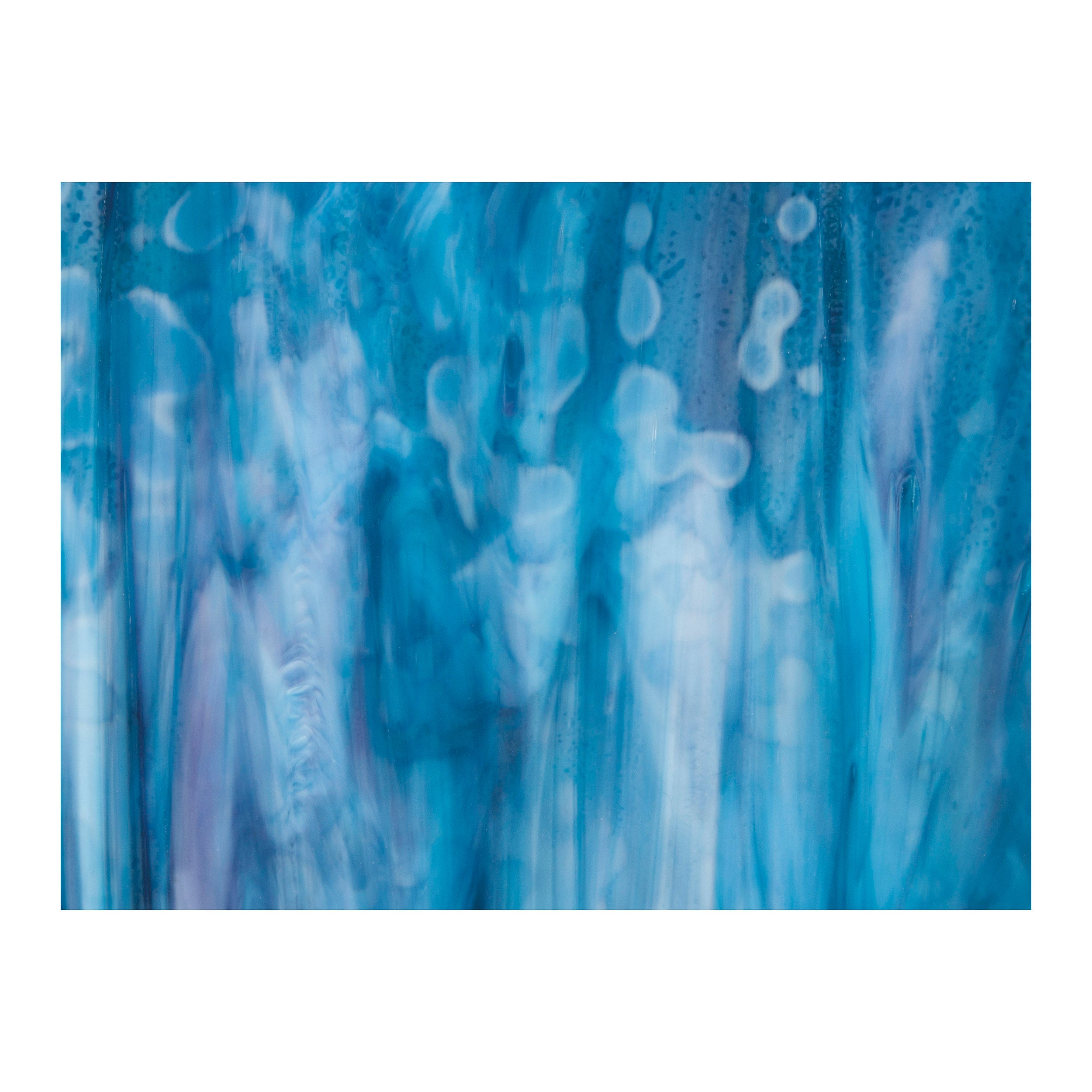 6336-00 White, Turquoise, Gold Purple Opalescent Mottle Nonfusible Sheet