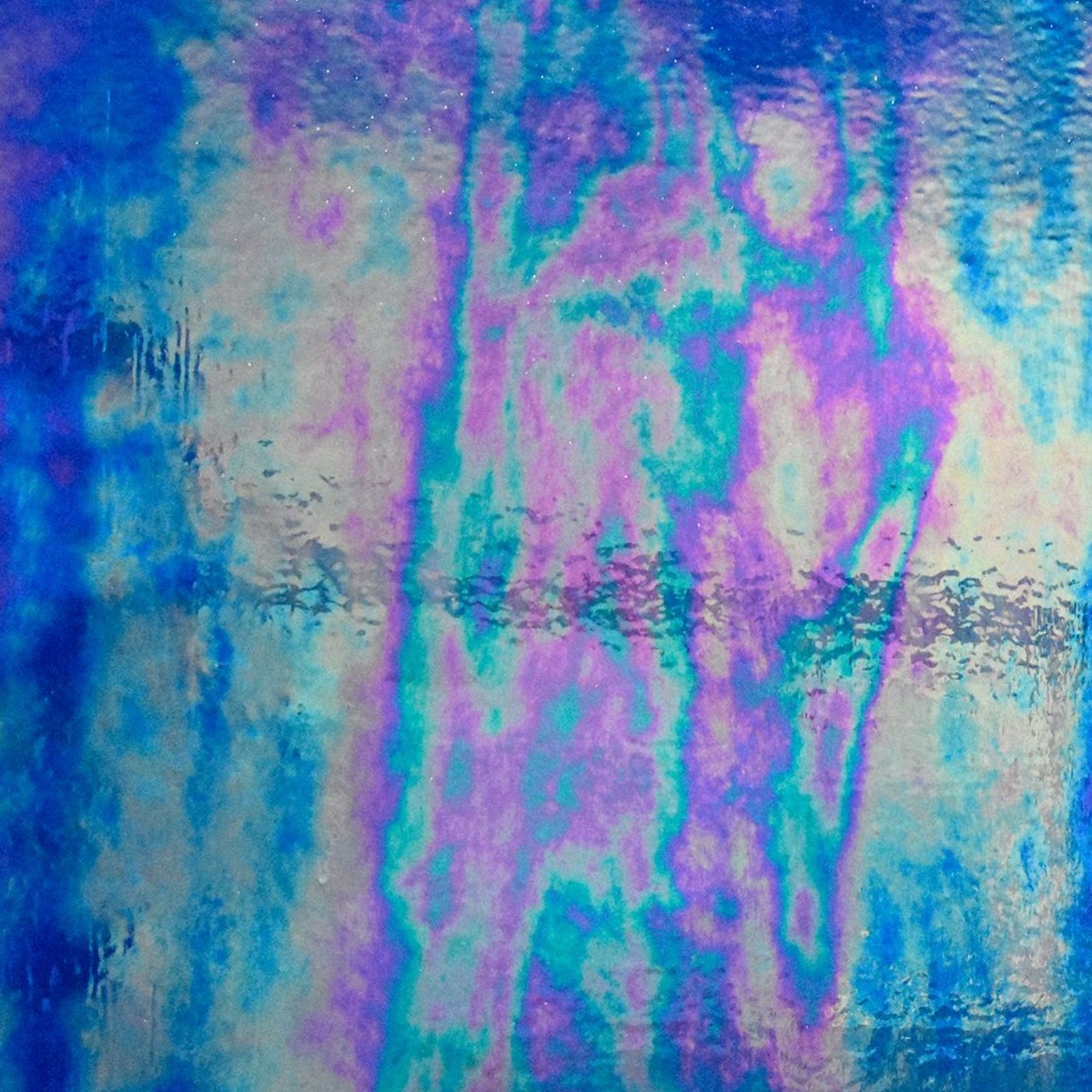 9643LUMF Transparent Sea Blue Luminescent (Irid) Fusible COE96