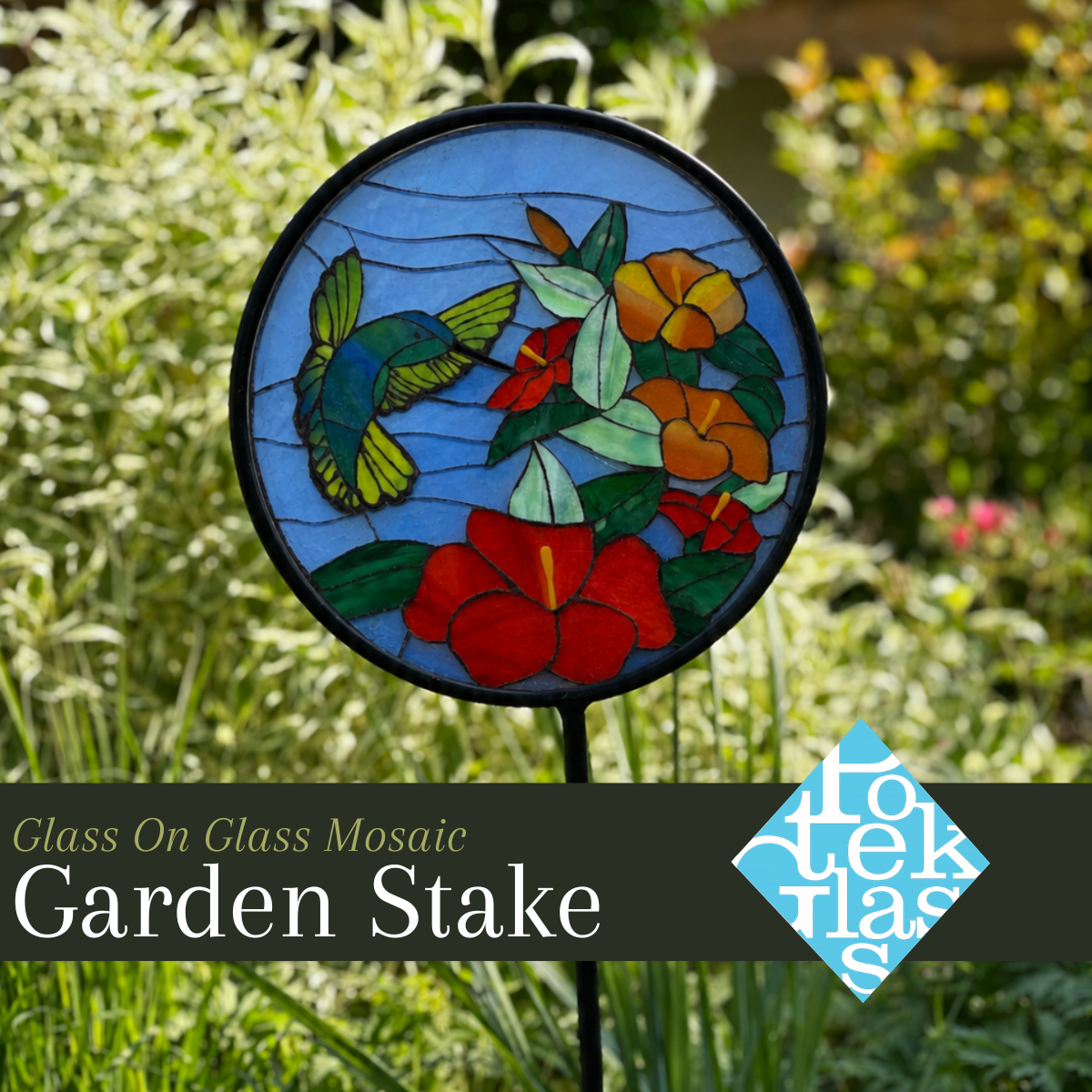 Glass-on-Glass Mosaic Garden Stake | Saturdays September 19th - October 10th