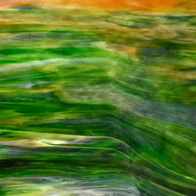 WIVM112 Green, Dark Amber Victorian Mottle