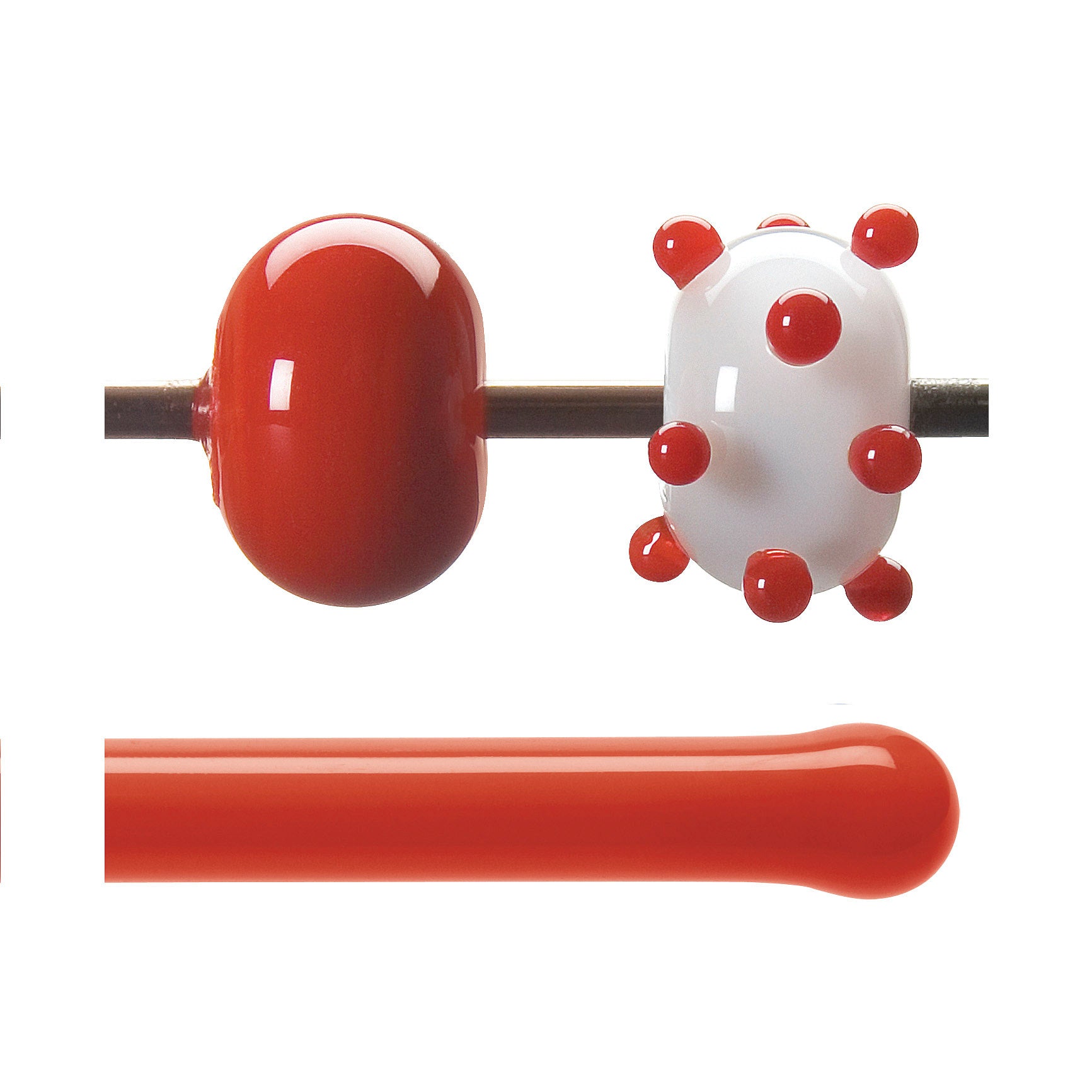 0224-0576 Deep Red Opal Rod 1 Piece
