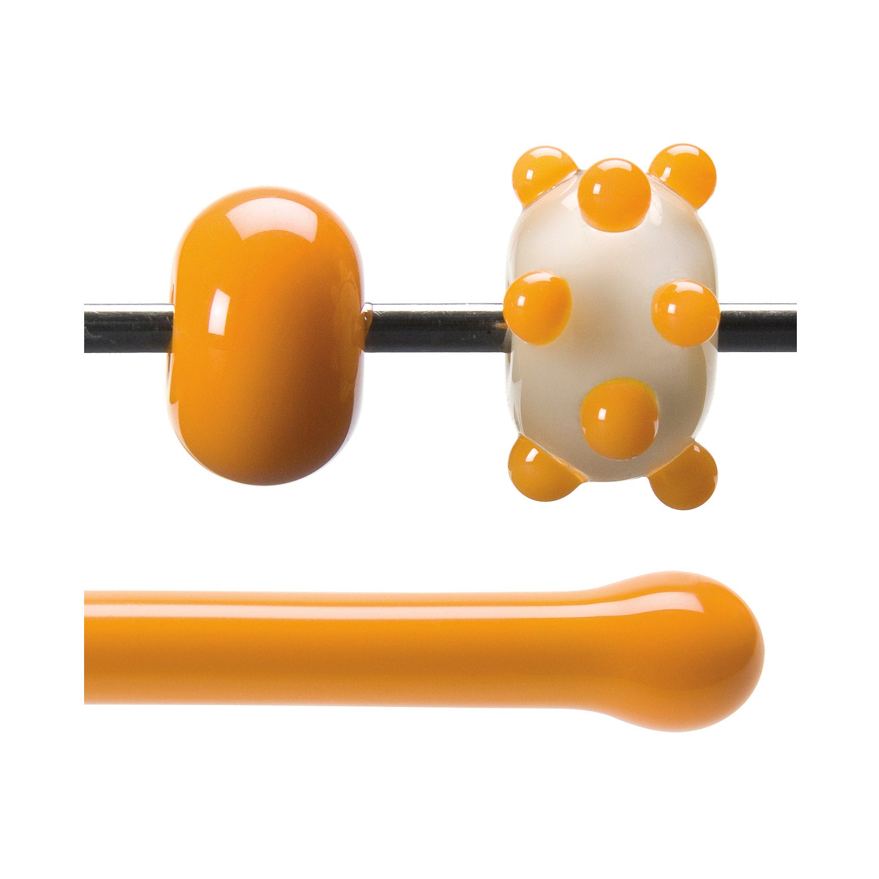 0321-0576 Pumpkin Orange Opal Rod 1 Piece