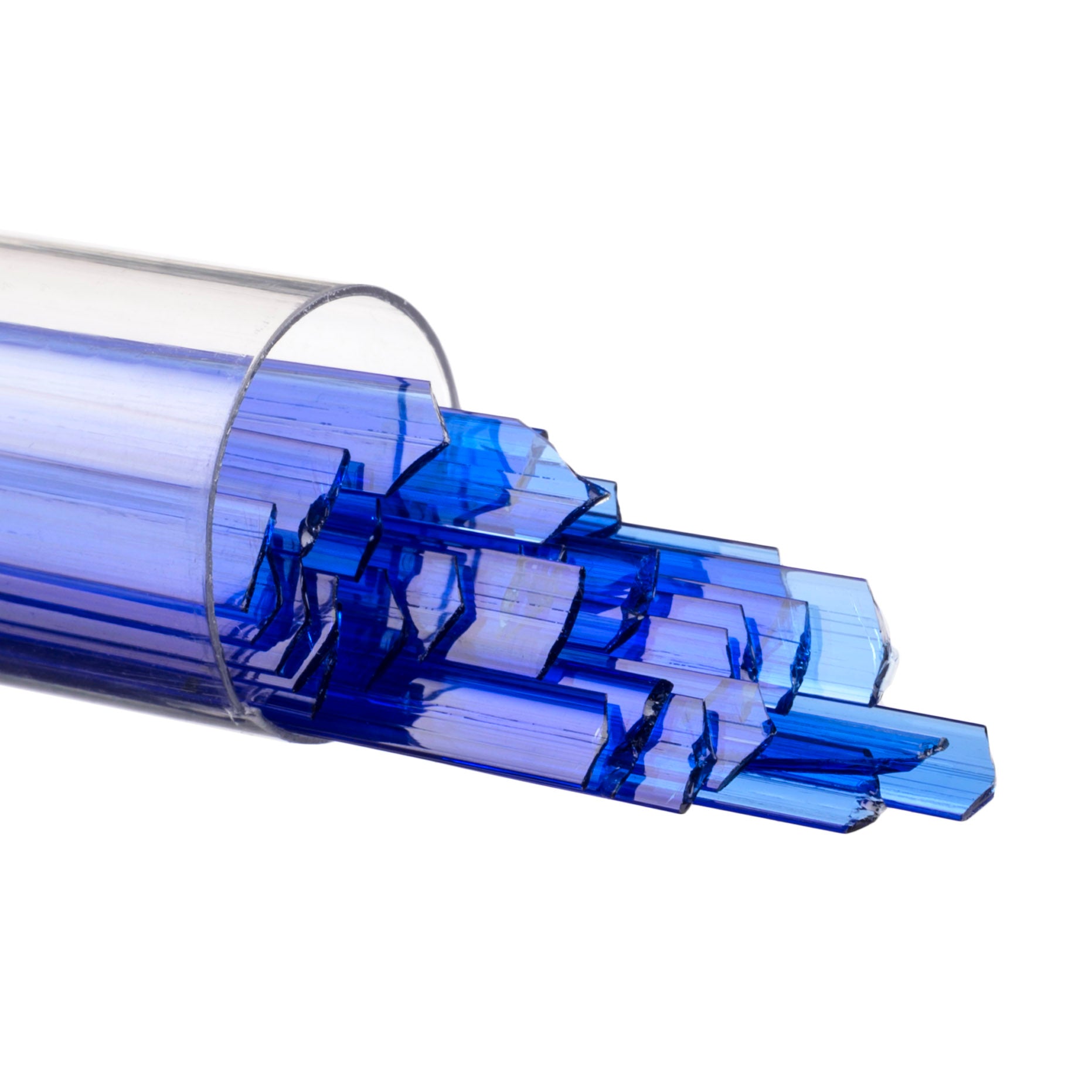 1114-0401 Dark Royal Blue Transparent Ribbons Tube
