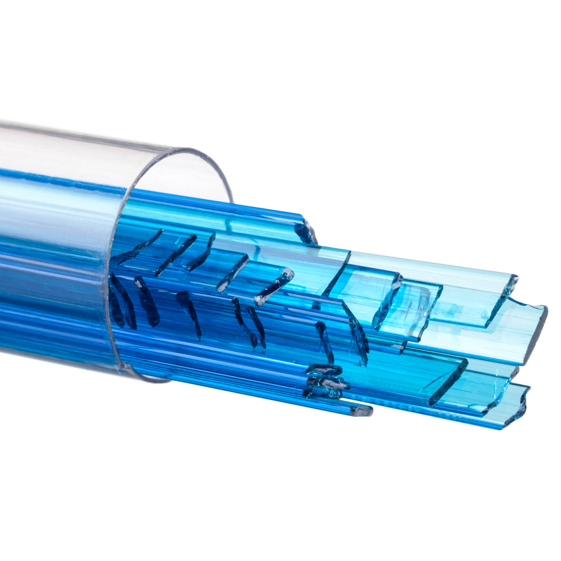 1116-0401 Turquoise Blue Transparent Ribbons Tube