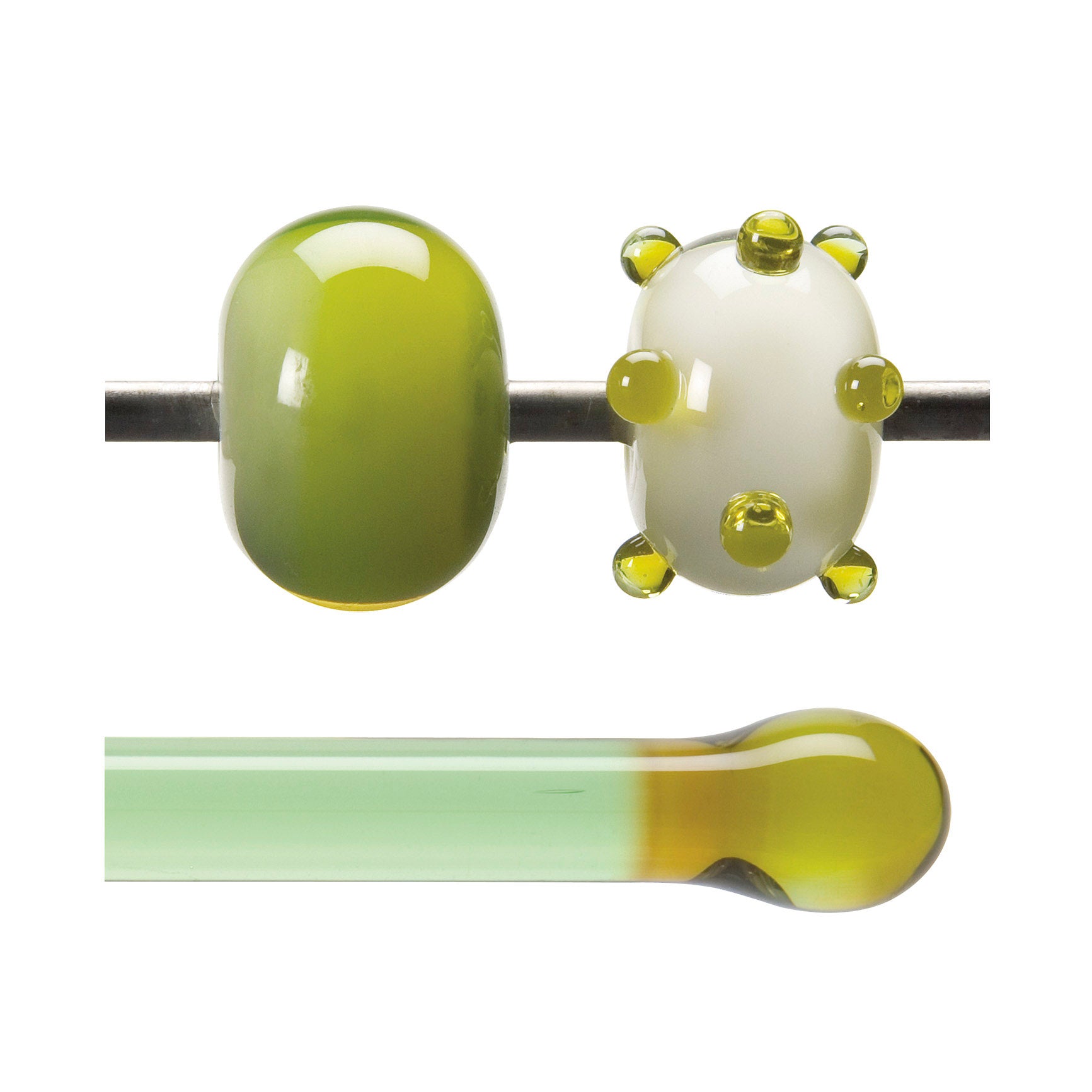 1126-0576 Chartreuse Transparent Rod 1 Piece