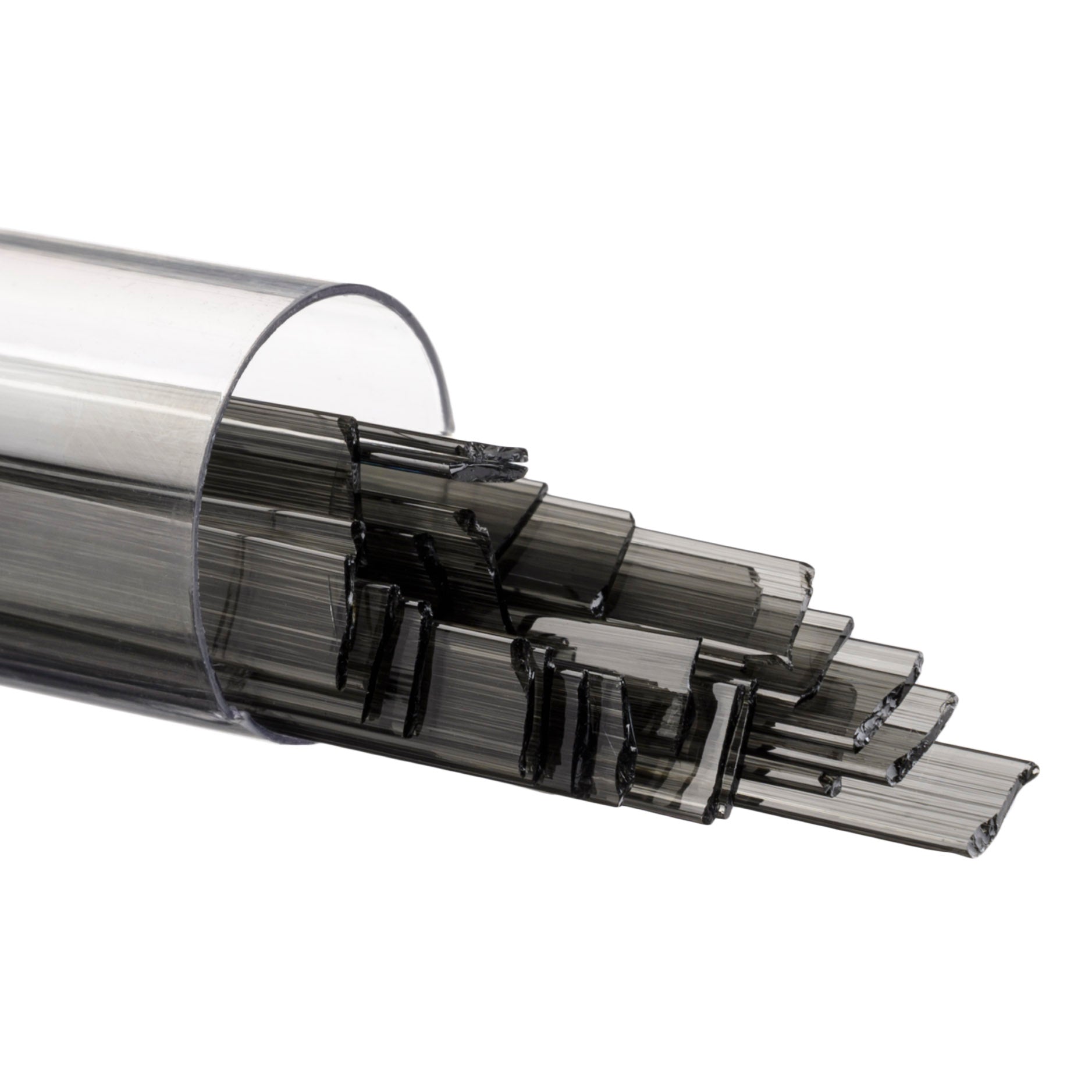 1129-0401 Charcoal Gray Transparent Ribbons Tube