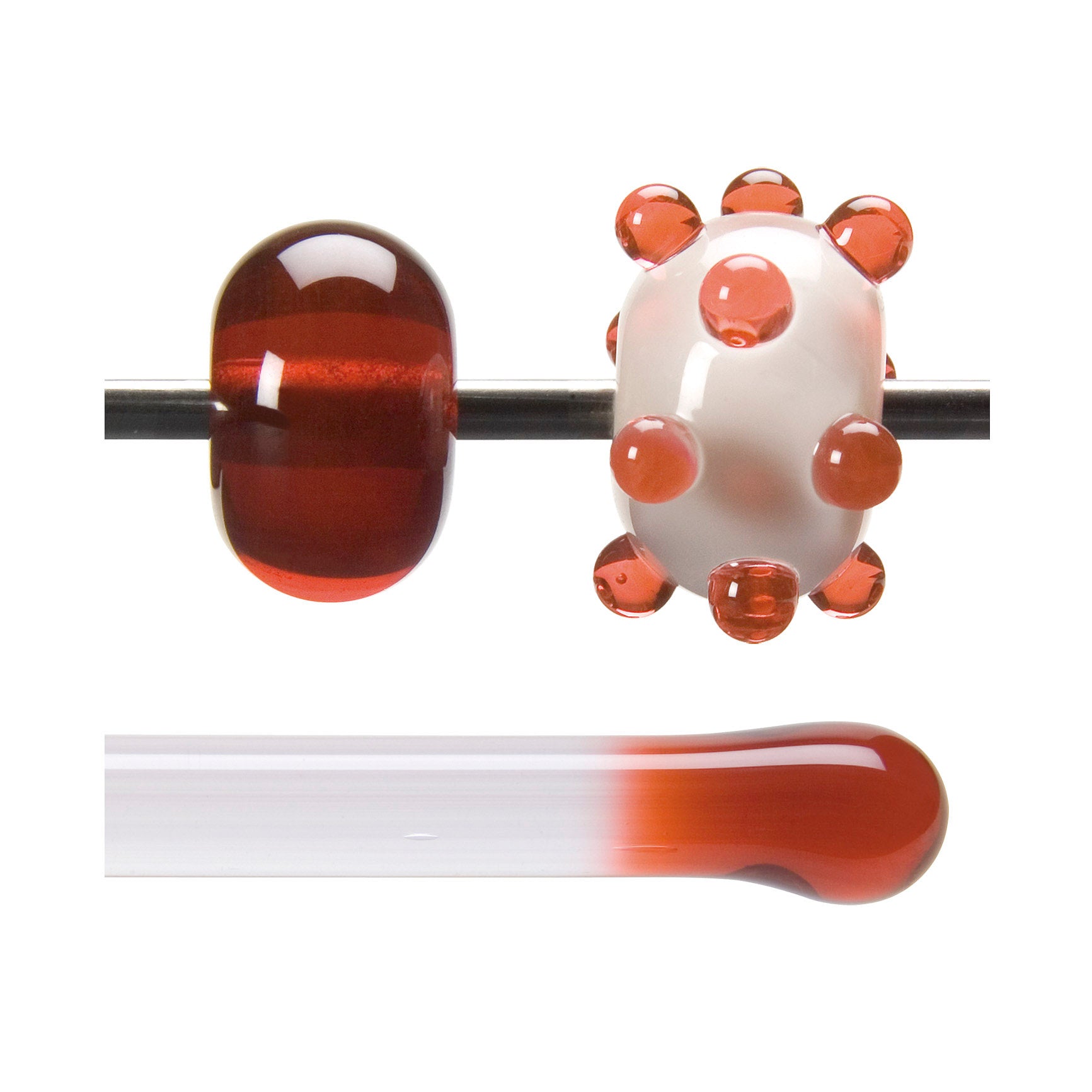 1305-0576 Sunset Coral Transparent Rod 1 Piece