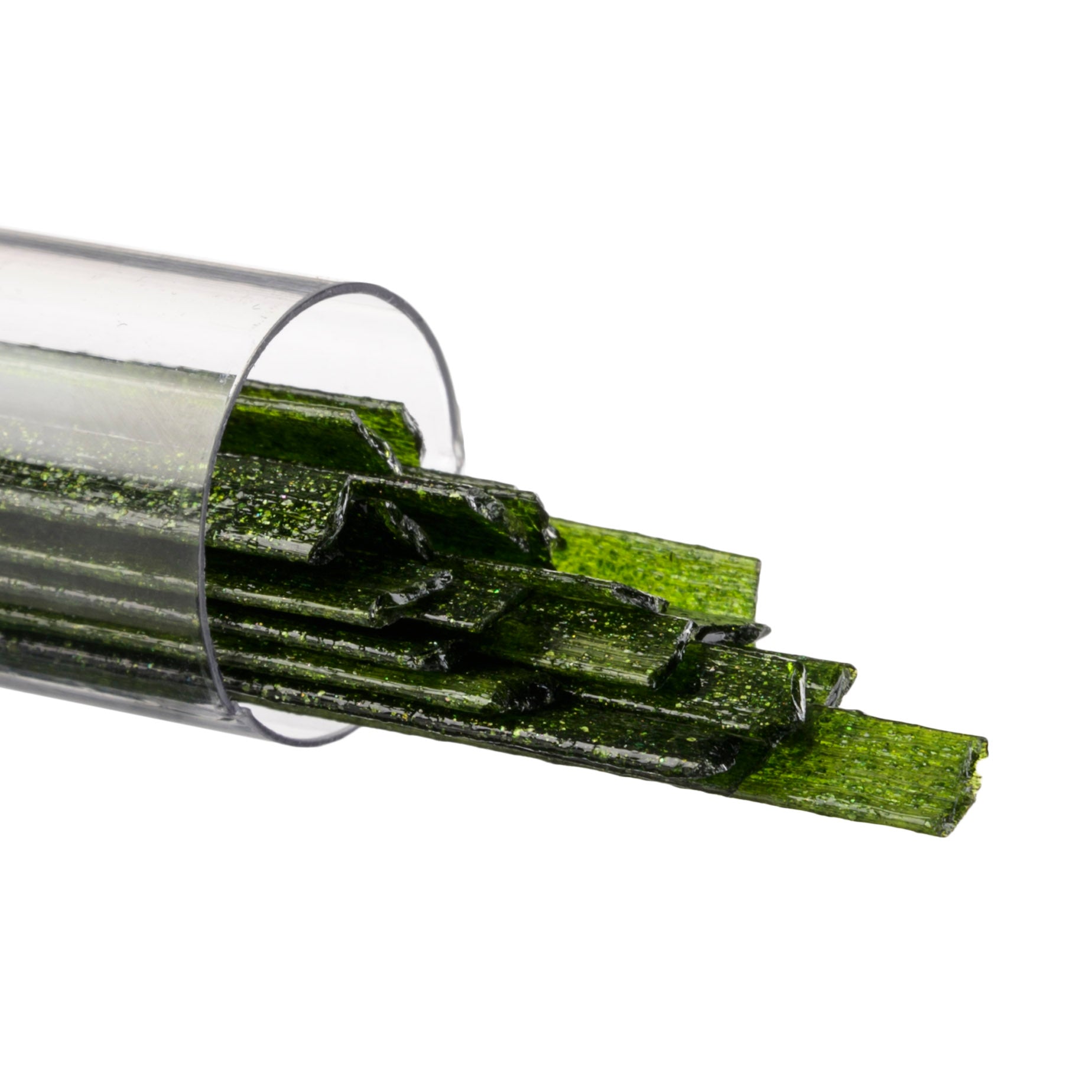1412-0401 Light Aventurine Green Transparent Ribbons Tube – Potekglass