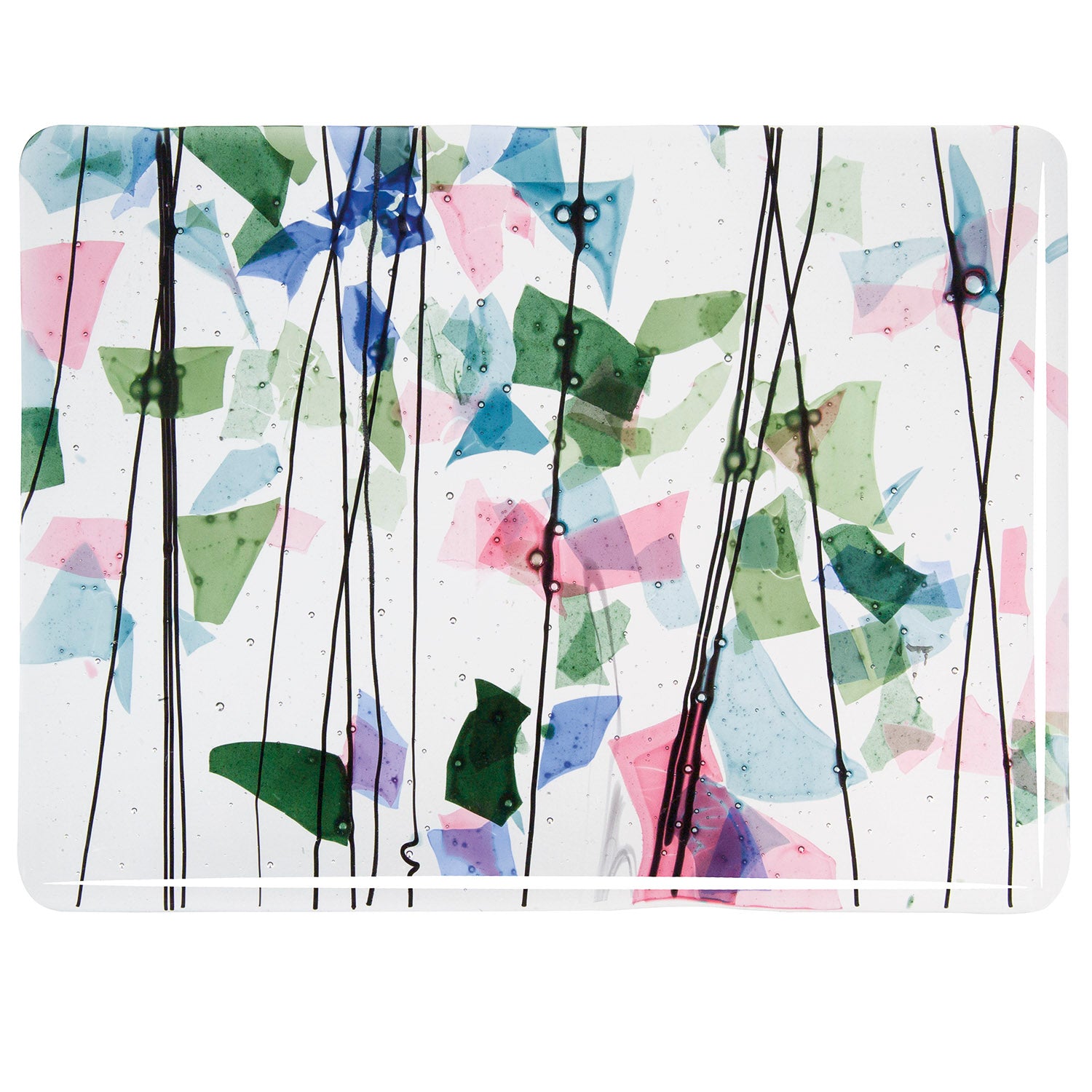 4110-00 Spring Blue, Green, Aqua, and Pink on Clear Base Collage Sheet