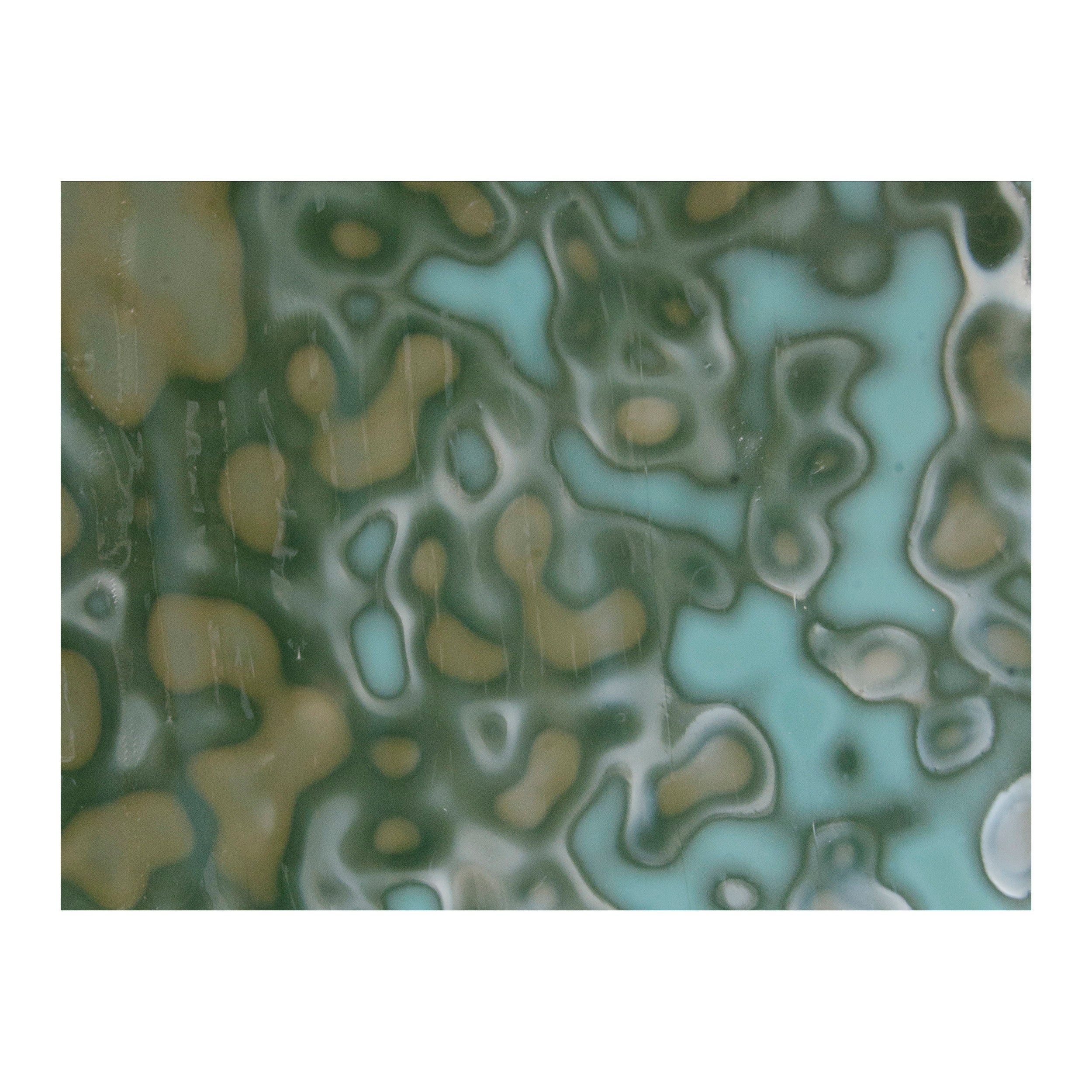 6045-00 Patina Green Opalescent Mottle Nonfusible Sheet