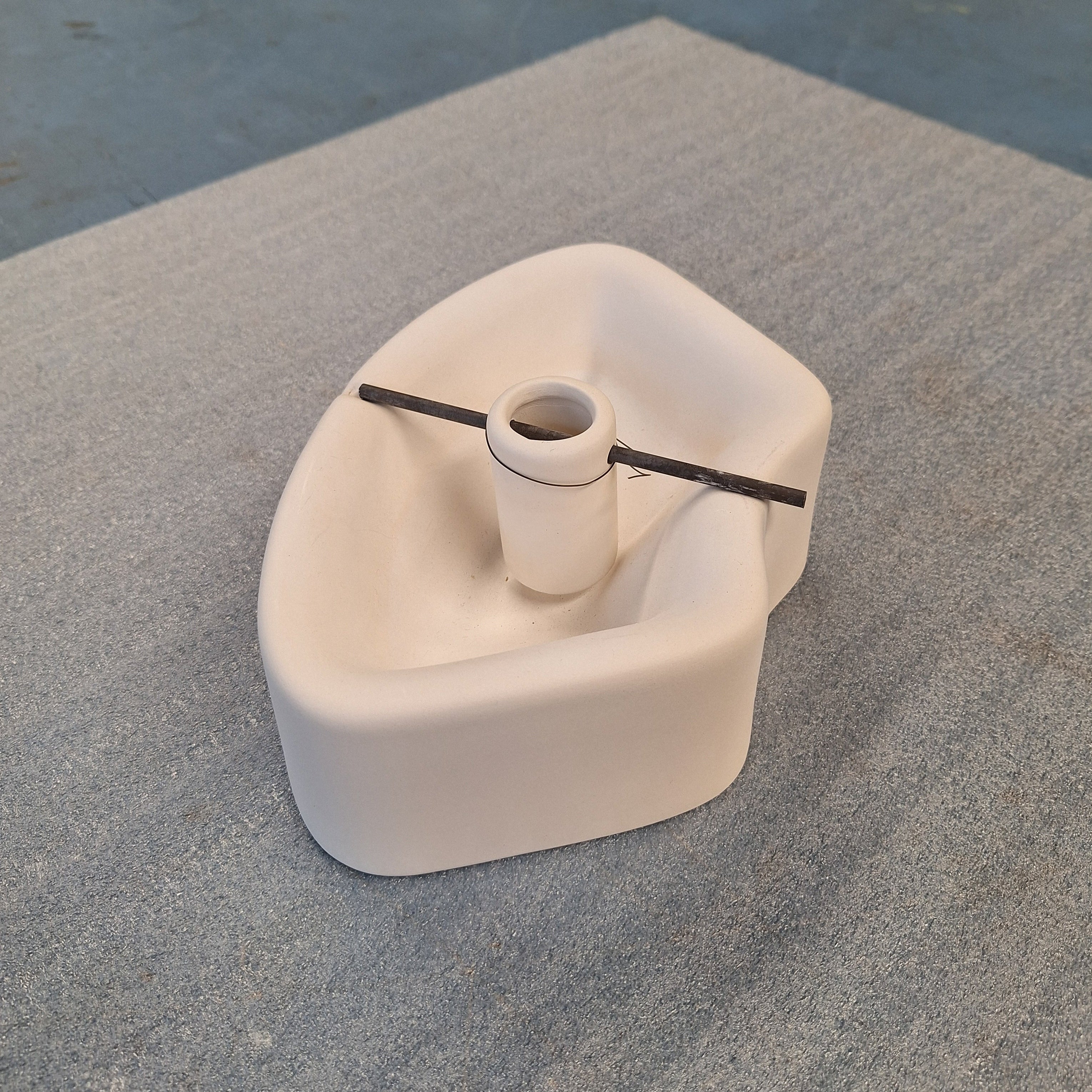 Curved Candle Holder Mold 7 inch (Used)
