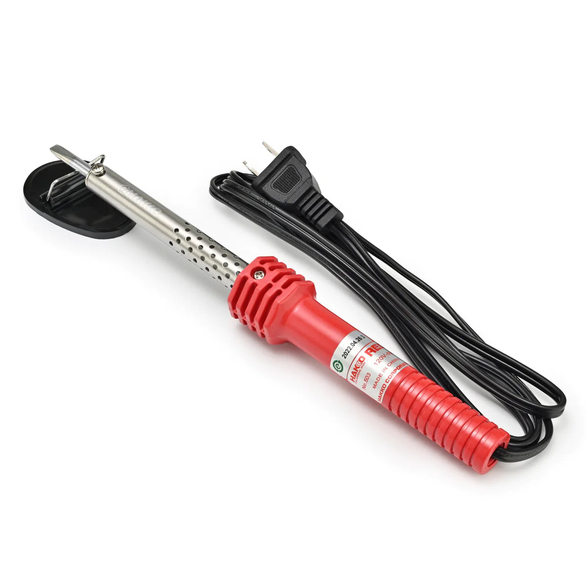 Soldador Hakko 503F Rojo - 60W, Con Punta ED6, Ideal Para Electrónica Y Pequeñas Reparaciones