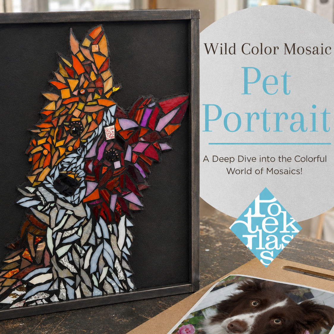 Wild Color Mosaic Pet Portrait with Erin Ward | Saturdays, September 12th - 26th