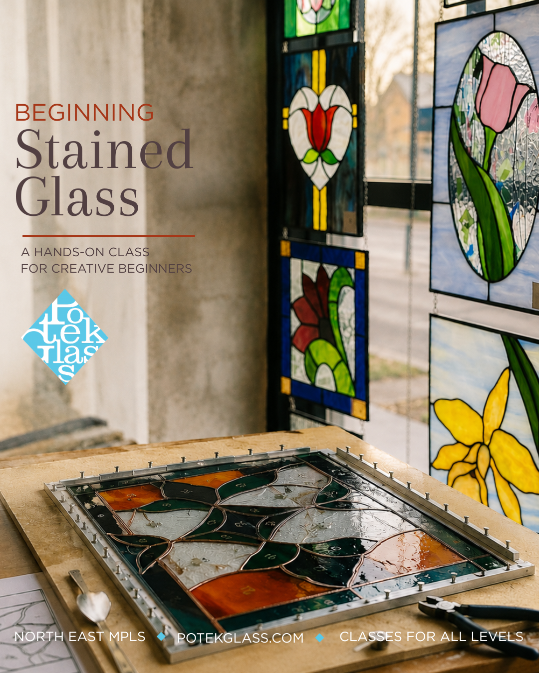 Beginning Stained Glass (S2) | Thursdays, August 13 - September 3