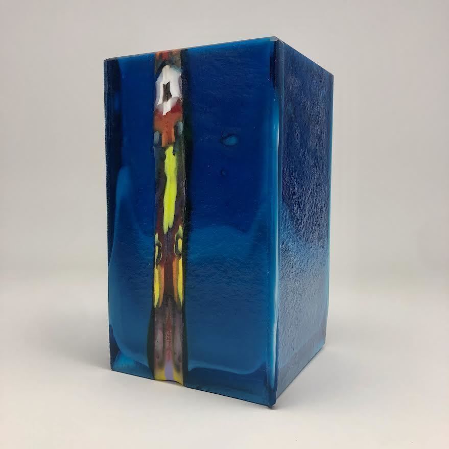 Box Vase Blue